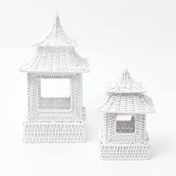 White Rattan Pagoda Lantern|Mrs. Alice Sale