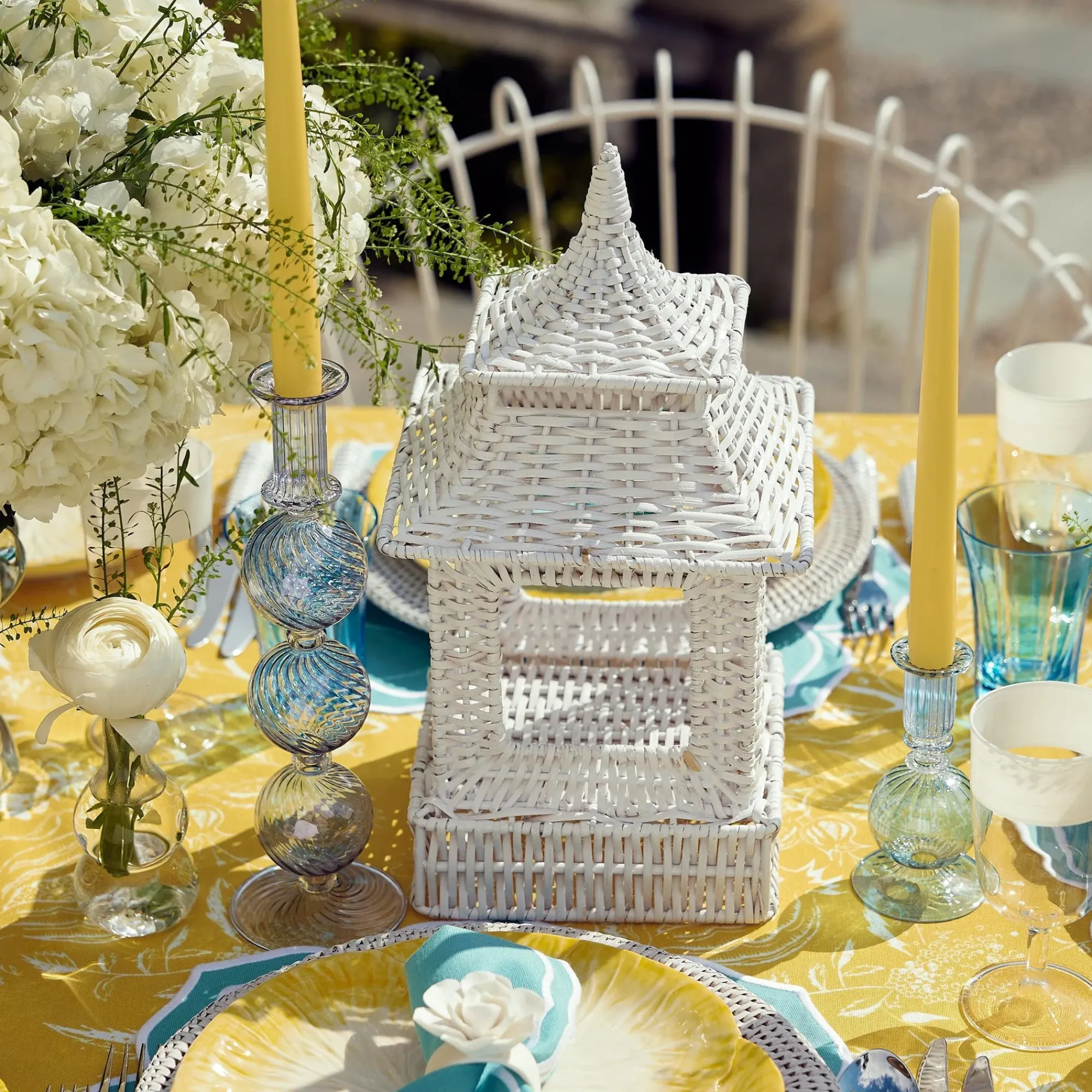 White Rattan Pagoda Lantern|Mrs. Alice