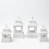 White Rattan Pagoda Lantern Set|Mrs. Alice Best