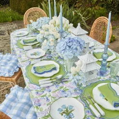 White Rattan Pagoda Lantern Set|Mrs. Alice Best