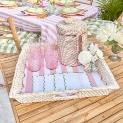 White Rattan Tray|Mrs. Alice Discount