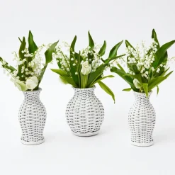 White Rattan Vase (Set Of 3)|Mrs. Alice Online
