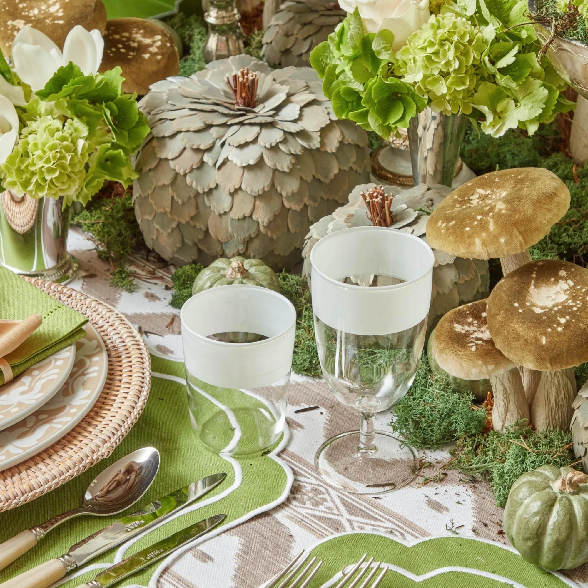 White Ribbon Water & Wine Glassware Set|Mrs. Alice New