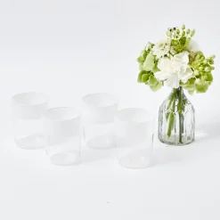 White Ribbon Water Glasses (Set Of 4)|Mrs. Alice Online