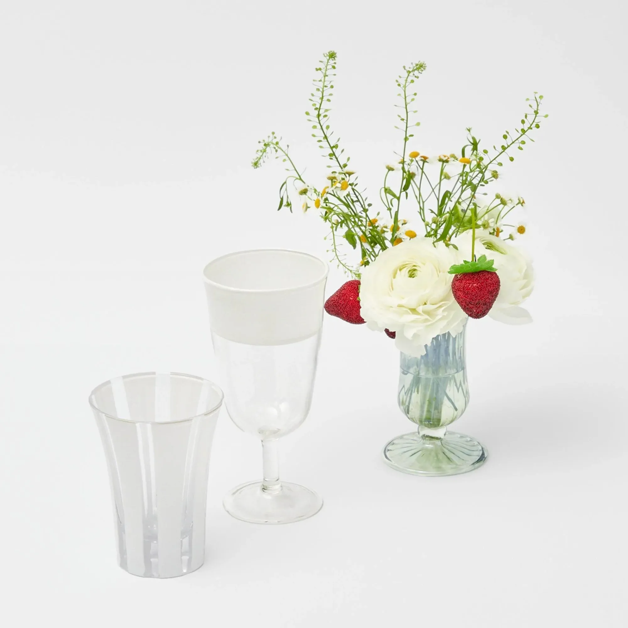 White Ribbon Wine Glasses (Set Of 4)|Mrs. Alice