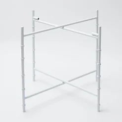 White Scalloped Rattan Tray With Stand|Mrs. Alice Outlet