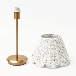 White Seagrass Lampshade|Mrs. Alice Clearance