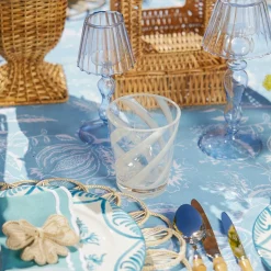 White Swirl Outdoor Glasses (Set Of 6)|Mrs. Alice Best