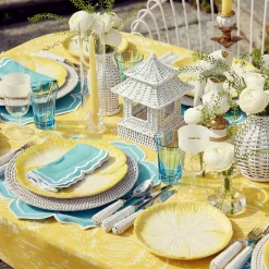 Yellow Capri Lettuce Starter Plates (Set Of 4)|Mrs. Alice Outlet