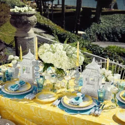 Yellow Capri Lettuce Starter Plates (Set Of 4)|Mrs. Alice Outlet