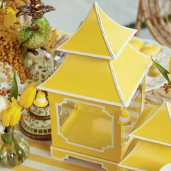 Yellow Pagoda Lantern Set|Mrs. Alice Sale