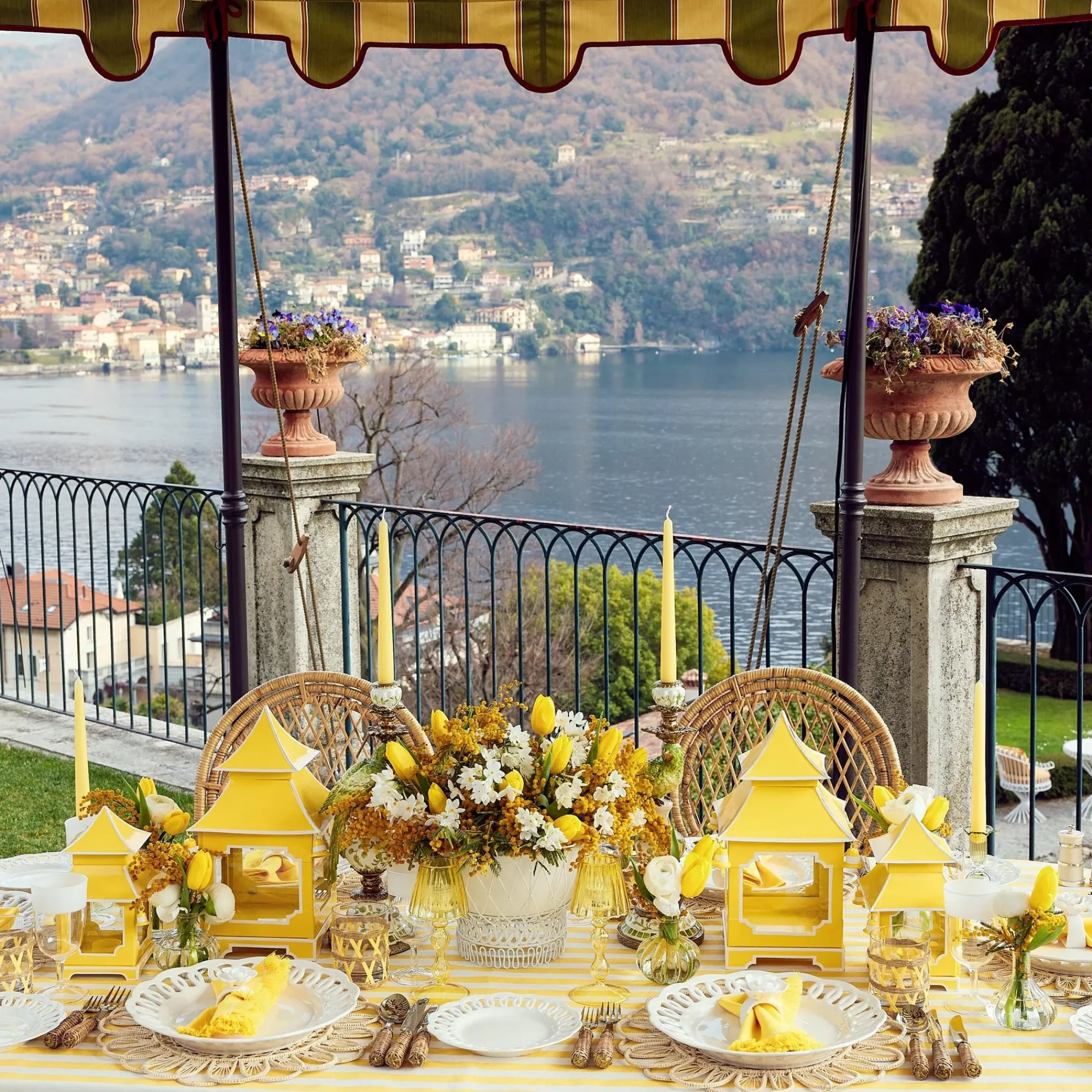 Yellow Raffia Water Glasses (Set Of 6)|Mrs. Alice Hot